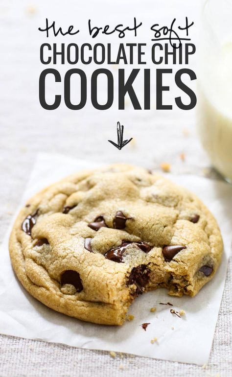 Best Soft Chocolate Chip Cookies, Thick Chocolate Chip Cookies, Resepi Biskut, Chocolate Chip Cookies Recipe, Soft Chocolate Chip Cookies, Chocolate Cookie Recipes, Best Chocolate Chip Cookie, Pesto Pasta, Best Chocolate