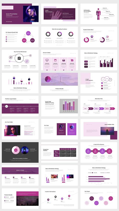 Powerpoint Design Purple, Google Slides Design Ideas, Powerpoint Purple, Pitch Presentation Design, Presentation Deck Design, Pitch Deck Design Inspiration, Purple Presentation, Presentation Slide Design, Creative Presentation Design