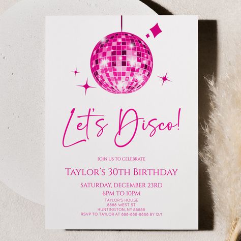 Disco Ball Decorations, Pink Disco Ball, Disco Birthday, Sweet Sixteen Birthday Party Ideas, Disco Birthday Party, Disco Party Decorations, Pink Disco, Ball Birthday Parties, Elegant Birthday Party