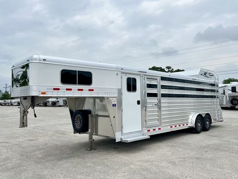 NEW INVENTORY!! 2025 4-Star Trailers, Inc. 5H Stock/Combo - Super Tack GN $66,900.00 / Details In Link In Bio 7'-6" x 25'-6" x 7'-0" Tall 2-7000# Dexter Rubber Torsion Axles 5-235/85R16 14Ply Radial Tires 5-16" Aluminum Wheels 5-235/85R16 14Ply Radial Tires 5-16" Aluminum Wheels 96" Super Tack CS 6' Hay Rack w/ Ladder Wayne Hodges Trailer Sales Weatherford, TX 800.994.6343 / 817.599.6488⁣ ⁣ #WayneHodgesTrailerSales #WayneHodgesTrailers #4StarTrailers #ranch #ranching #cattle #caballo #ranch... Big Horse Trailers, 10 Horse Trailer, Two Horse Trailer, 2 Horse Trailer, Live In Horse Trailer, Hay Rack, Hay Racks, Horse Trailer, Trailers For Sale