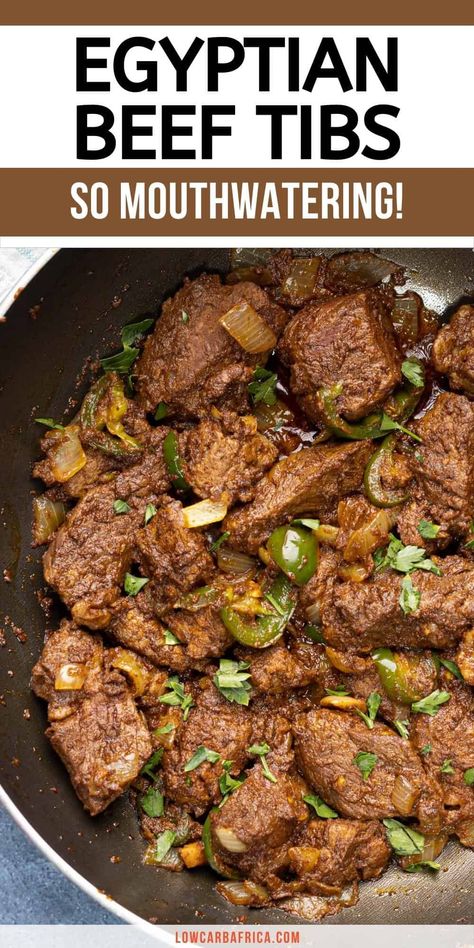 Awaze Tibs (Ethiopian beef tibs) is a spicy Ethiopian stir-fry that is so versatile, and you can eat it in different ways. It has a rich, bold, ethnic flavor and is ready in just 25 minutes! #lowcarb #lowcarbrecipe #ketorecipe #ketodiet #lchf #paleo #africanrecipes #africanketo | LowCarbAfrica.com Chicken Tibs Ethiopian Recipe, Awaze Tibs Recipe, Ethiopian Beef Tips, Ethiopian Food Tibs Beef, Tibs Ethiopian Recipe, Easy Ethiopian Recipes, Ethiopian Beef Stew, Egyptian Beef Recipes, Healthy Cultural Recipes