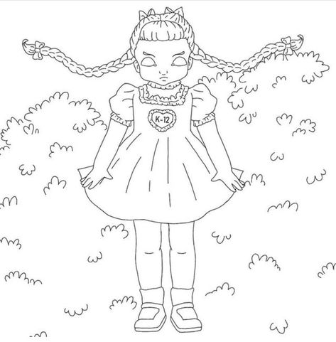 Melanie Coloring Pages, Melanie Martinez Coloring Book K12, K-12 Coloring Book Melanie Martinez, K-12 Coloring Book, Melanie Martinez Coloring Book Pages, Melanie Martinez Coloring Pages, Melanie Martinez Sketch, Cry Baby Coloring Book, Cry Baby Storybook