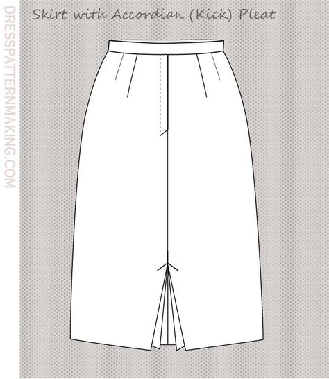 Straight Skirt Pattern, Kick Pleat Skirt, Pleated Skirt Pattern, Pleats Skirt, Pleats Pattern, Accordion Pleats, Pleat Dress, Pleat Skirt, Pleated Tops