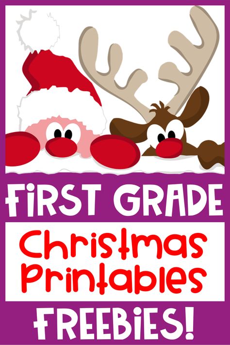 Keep them busy and learning with these free Christmas printables for your first grade classroom. We have math activities, math games, ELA activities, word games and more! Fun Christmas activities that are meaningful and engaging! Christmas 1st Grade, Christmas First Grade, Christmas Reading Activities, Christmas Literacy Activities, Kindergarten Christmas Activities, Task Cards Free, Christmas Literacy, Fun Christmas Activities, Christmas Lesson