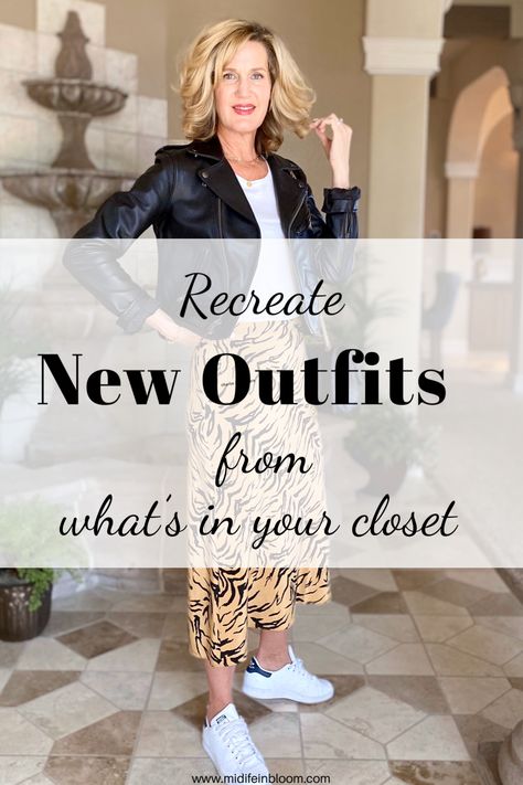 Creating Outfits With Your Own Clothes, Making Outfits From Your Closet, How To Create Outfits From My Closet, Printed Skirt Outfit, Bloom Fashion, Styling Hacks, Neutral Outfits, 40 Fashion, Fun Clothes