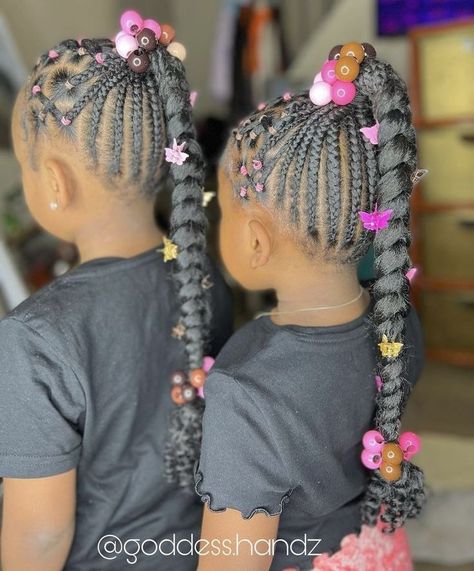 Barbie Hairstyles Black Hair, Daughter Hairstyles Braids, Look Attractive In School, Braided Designs, Daughter Hairstyles, Valentines Hairstyles, Black Kids Braids Hairstyles, How To Look Attractive, Barbie Hairstyle