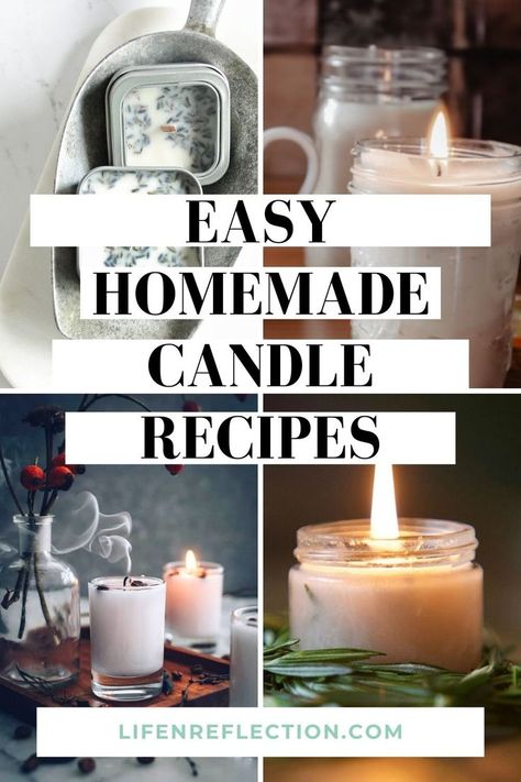 How To Make Clear Candles, Candle Making Recipes Homemade, How To Make Homemade Candles, Homeade Candles, How To Make Candles, Homemade Essential Oil Candles, Easy Homemade Candles, Make Homemade Candles, Candle Recipe