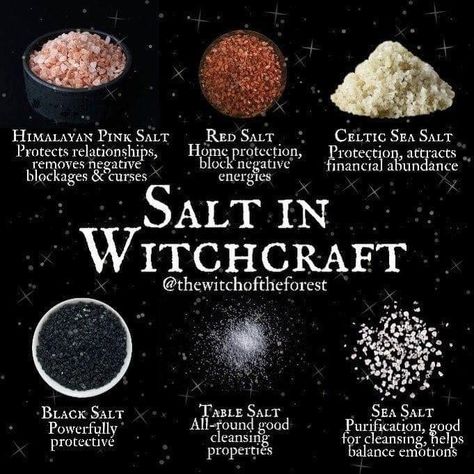 Salt In Witchcraft, Cer Nocturn, Witch Herbs, Wiccan Magic, Witch Spirituality, Eclectic Witch, Wiccan Spell Book, Witchcraft Spell Books, Witch Spell Book