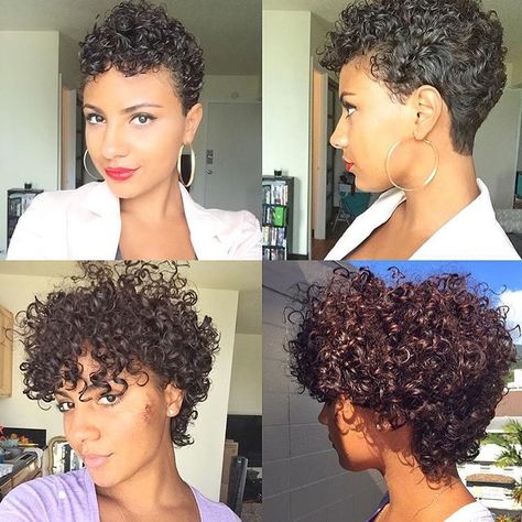 No photo description available. Wave Nouveau, Hairstyle Ideas For Short Hair, Short Curly Hairstyles For Women, Short Natural Curly Hair, Curly Pixie Haircuts, Hair Vector, Waves Hair, Cut Life, Short Curly Haircuts