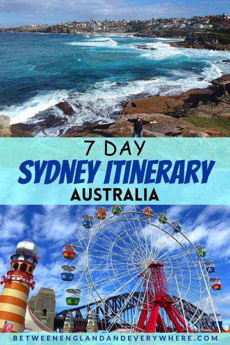 Sydney Itinerary 7 Days: How To Spend One Week In Sydney | Australia - Between England & Everywhere Sydney Itinerary, Sydney Australia Travel, Australia Tourism, Australia Itinerary, Australia Vacation, Sydney Restaurants, Sydney City, Visit Australia, Travel Locations