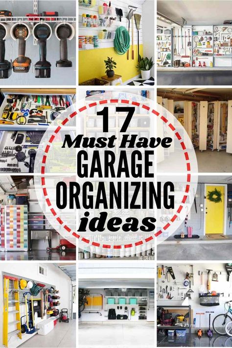 Garage Organizing Ideas, Garage Hacks, Garage Organizing, Garage Storage Inspiration, Garage Organization Ideas, Garage Organization Tips, Garage Organisation, Garage Workshop Organization, Clean Garage