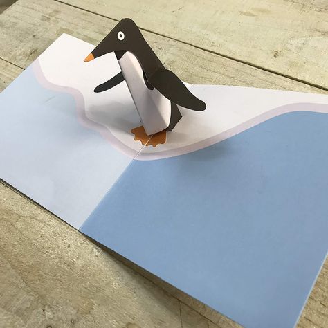 PENGUIN POP-UP CARD : Amazon.co.uk: Stationery & Office Supplies Pop Up Design, Poppy Photo, Penguin Design, Up Book, Pop Up Book, Large Gift, Original Card, Pop Up Cards, Pretty Cards