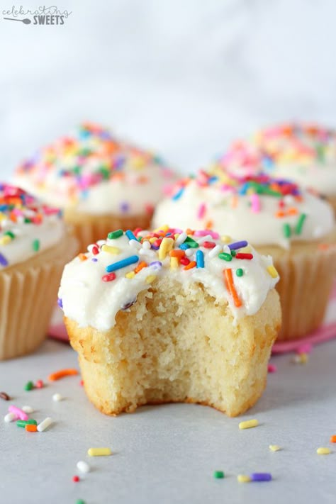 Babycakes Cupcake Maker Recipes, Mini Cupcake Maker Recipes, Small Batch Vanilla Cupcakes, Cupcake Maker Recipes, Baby Cakes Maker, Babycakes Cupcake Maker, Anniversary Treats, Babycakes Recipes, Mini Cupcake Recipes