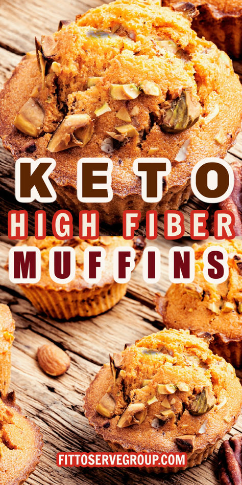 Keto High Fiber Muffins (Gluten-Free) Keto Fiber, Fiber Muffins, High Fiber Muffins, Fiber Muffin, High Fiber Low Carb, Keto Breakfast Muffins, Keto Muffin Recipe, High Fiber Breakfast, Keto Muffins