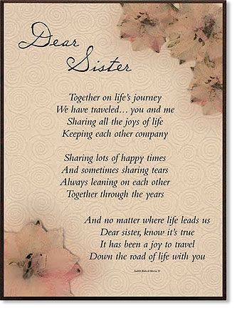 Sister Love Quotes, Sister Poems, Sisters Quotes, Sister Birthday Quotes, Love My Sister, Sisters Forever, Dear Sister, Card Sayings, Card Sentiments