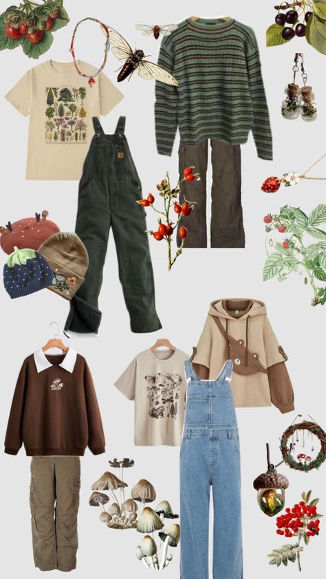 masc cottagecore outfits <3 Cottage Core Outfits Masculine, Transmasc Cottagecore, Cottagecore Gender Neutral, Cottagecore Comfy Outfit, Fairy Core Male Outfits, Cottagecore Outfits Masculine, Cottagecore Nonbinary Outfits, Whimsy Masc, Grunge Cottagecore Outfits Masc