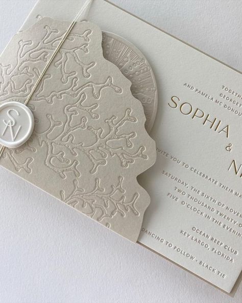 Beach Wedding Invites, Key Largo Wedding, Swell Press, Engagement Invites, Chloe Brand, Shell Wedding, Reception Ceremony, Brand Elements, Beachy Wedding