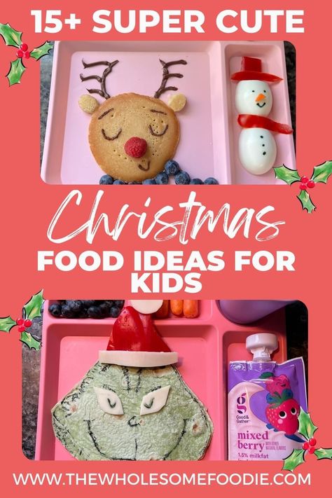 I have compiled a list of the cutest Christmas food ideas I've found for kiddos. These will be sure to make your Holiday extra special! Christmas Food Ideas For Kids, Cute Christmas Food, Sloppy Joes Sandwich, Egg In A Hole, Lunch For Kids, Adorable Food, Food Ideas For Kids, Melted Snowman, Family Fresh Meals