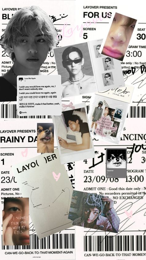 Taehyung Aesthetic Collage, Taehyung Collage Wallpaper, Taehyung Collage, Taehyung Layover, Wallpaper Collage Aesthetic, Bts Collage, Scrapbook Cover, V Bts Wallpaper, Wallpaper Collage