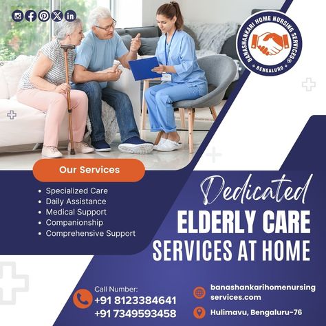 Compassionate, Professional Elderly Care Right at Home – Because Every Senior Deserves the Best! Ensuring our elders' comfort, dignity, and well-being is our priority. With our professional elderly care services in Bangalore, your loved ones receive compassionate and comprehensive support, from daily assistance to specialized care. Whether it’s companionship, medical support, or personalized attention, our trained caregivers provide peace of mind to seniors and their families. Choose a servi... Elderly Care, Support Services, Caregiver, Peace Of Mind, Well Being, Bangalore, First Love, At Home, Medical