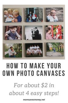 Diy Photo Canvas, Canvas Prints Diy, Canvas Photo Transfer, Diy Photo Projects, Diy Canvas Photo, Easy Canvas Art, Photo Transfer, Canvas Photo Prints, Diy Picture