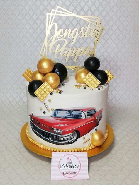 Vintage car cake Vintage Car Birthday Party For Men, Classic Car Cakes For Men, Vintage Car Cakes For Men, Low Rider Cake, Car Cakes For Men Birthdays, Cake For Car Lover, Classic Car Cake, Vintage Car Cake, Cholo Party Decorations