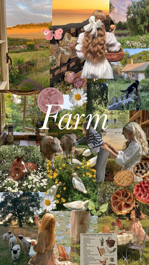 Cottagecore Flowers Aesthetic, Cottage Cowgirl Aesthetic, Farm Cottage Aesthetic, Cottagecore Instagram Feed, Countryside Life Aesthetic, Christina Aesthetic, Farm Aesthetic Country Living, Cottagecore Beauty, Cottagecore Collage