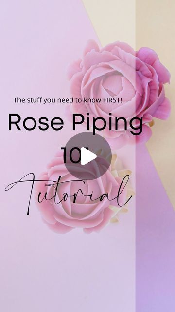 Rose Piping Cake, Piping Roses On Cupcakes, How To Pipe A Rose, Piping Roses On Cake, How To Icing A Cake For Beginners, Rose Piping Tutorial, How To Pipe Flowers, Piping Flowers Tutorial, Rose Piping Tip