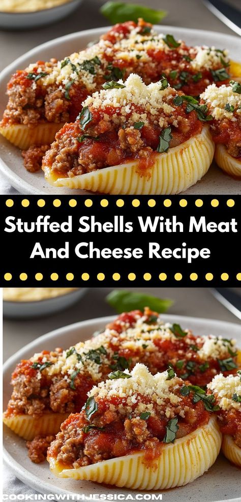 Searching for a delightful meal that pleases all ages? These stuffed shells combine rich flavors and simple preparation, making them an ideal choice for quick beef dinners. Enjoy a satisfying dinner that everyone will adore! Baked Stuffed Shells, Stuffed Shells With Meat, Quick Ground Beef Recipes, Ground Recipes, Cheese Baked, Stuffed Shells Recipe, Beef Casserole Recipes, Dinner With Ground Beef, Ground Beef Recipes Easy