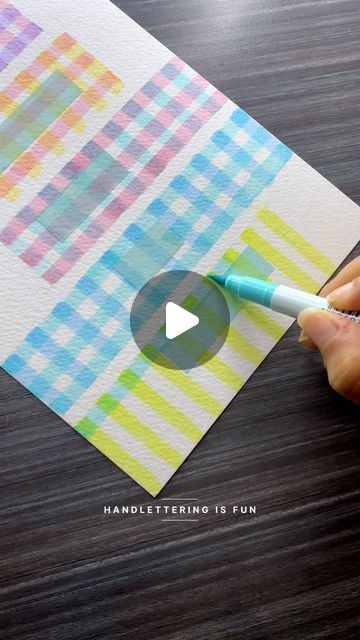 Tanisha | lettering | calligraphy on Instagram: "Checkered artwork🎨✨

I hope you enjoy watching this video!🫶🏼

.

.

.
I’m using:
Canson montval watercolour paper 
Doms pastel brush pens 
Brustro fude hard-tip brush pen
Pilot V sign pen

.

.

.

.

.

.

.

.

.

#Handletteringisfun #Handlettering #calligraphy #lettering  #moderncalligraphy #brushlettering  #calligraphyart  #letteringartist #LetteringIndia  #art" Pastel Brush Pen Art Ideas, How To Do Calligraphy With Brush Pens, Pastel Brush Pen Art, Checkered Artwork, Brush Pen Art Ideas, Drawing With Brush Pens, Brush Pen Art Drawing Easy, Q Tip Art, How To Use Pastels