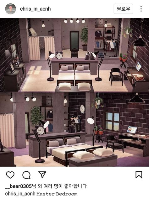 Acnh Loft Bedroom, Acnh House Ideas Inside, Acnh Bedroom Design, Acnh Interior, Acnh House, Soccer Room, Zen Garden Design, Animals Crossing, Animal Crossing Fan Art