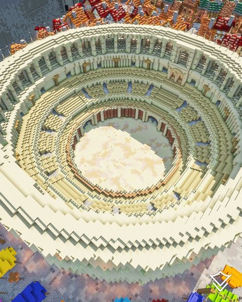 THE COLISEUM! Orario 2.0's coliseum is a full recreation of this iconic venue from the anime #danmachi. What do you think of the final result? 👇 —— Follow: @varunallc Follow: @varunallc Follow: @varunallc —— Map by: Varuna Studios —— © Copyright VarunaLLC. —— #minecraft #minecraftbuilds #minecrafter #minecrafters #minecraftpc #minecraftbuild #minecraftpc #minecraftdaily #minecraftxbox #minecraftpe #minecraftpocketedition #minecraftmemes #mcpe #minecraftserver #minecrafts #minecrafttutori... Colloseum Minecraft, Minecraft Gladiator Arena, Minecraft Colloseum Build, Minecraft Colloseum, Minecraft Colosseum, Minecraft Pvp Arena, Olympus Minecraft, Minecraft Desert Builds, Minecraft Arena