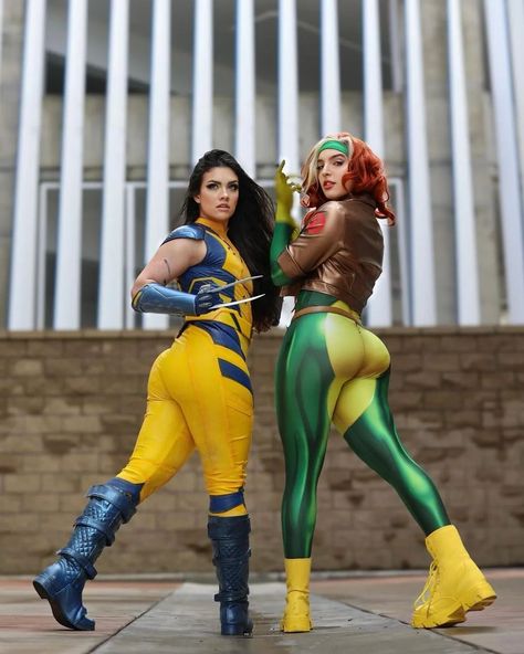 Yellow Spandex Gals! 💛✖️💛 @zoogirlq as Wolverine @missbrisolo as Rogue #AllNewWolverine #Wolverine #X23 #LauraKinney #HughJackMan #Rogue #AnnaMarie #XMen #Marvel #MarvelComics #MarvelUniverse #MarvelCinematicUniverse #MCU #X23Cosplay #WolverineCosplay #RogueCosplay #XMenCosplay #MarvelCosplay #MCUCosplay #CosplayersOfInstagram #CosplayersOfIG #Cosplayer #Cosplay #XMen97 #DeadpoolAndWolverine #Deadpool3 Rogue Xmen 97, Wolverine And Rogue, Duo Cosplay, Rogue Cosplay, Rogue Xmen, Wolverine Cosplay, Xmen Cosplay, Claw Gloves, Yellow Bodysuit