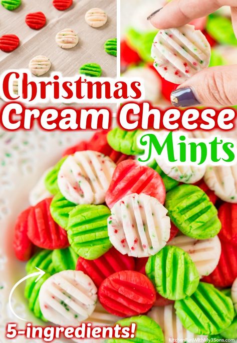 Christmas Cream Cheese Mints, Christmas Peppermint Patties, Christmas Cream Cheese, Cream Cheese Mints Recipe, Random Desserts, Mints Recipe, Peppermint Patty Recipe, Mint Patties, Chocolate Peppermint Brownies