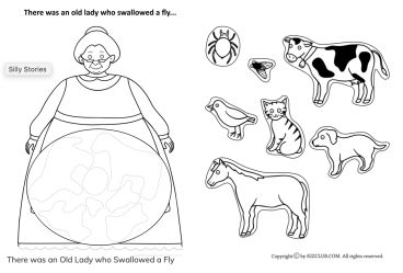 “There was an Old Lady who Swallowed a Fly” free printables and lesson ideas – english through play Old Lady Swallowed A Fly, There Was An Old Lady Who Swallowed Fly Free Printable, Old Lady Who Swallowed A Fly Activities, Old Lady Who Swallowed A Fly, Old Lady Who Swallowed A Fly Costume, There Was An Old Lady Activities, There Was An Old Lady Who Swallowed Fly, Preschool Language Arts, Dr Seuss Coloring Pages