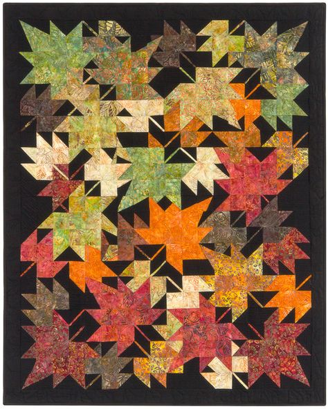 New Leaves designed by Innovations. Features #ArtisanBatiks Seasons by Lunn Studios, shipping to stores October 2015. Autumn Leaves Quilt Pattern, Autumn Leaf Quilt Pattern, Showering Stars Free Quilt Pattern, Maple Leaf Quilts, Thanksgiving Quilt Patterns, Autumn Leaf Quilt, Maple Leaf Quilt Pattern, Leaf Quilt Pattern, Autumn Leaves Quilt