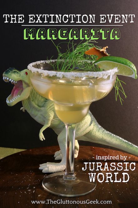 Jurassic World | Extinction Event Margaritas | The Gluttonous Geek Geek Food, Fallen Kingdom, Themed Dinner, Jurassic World Fallen Kingdom, Unique Food, Themed Drinks, Boozy Drinks, Home Brewing Beer, 22nd Birthday