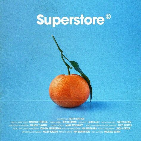 Graphic Grocery Store on Instagram: "Poster for Superstore, the severely underrated NBC series about a group of employees working at a grocery store ☁️🛒 One of my new fav shows! If you like sitcoms like Community or The Good Place, you’ll probably like this 💙 Have a heavenly Saturday everyone! Textures from the very talented @manasseto 🤩 • • • • • #NBC #Superstore #Cloud9 #NBCSuperstore #GraphicDesign #EyeOnDesign #FvkingDesign #GraphicIndex #FkinDesign #GrafikFeed #FruitsArtClub #PosterDesi Mark Mckinney, Lauren Ash, Ben Feldman, Instagram Poster, Store Signage, Bo Derek, America Ferrera, Store Ads, Digital Archives