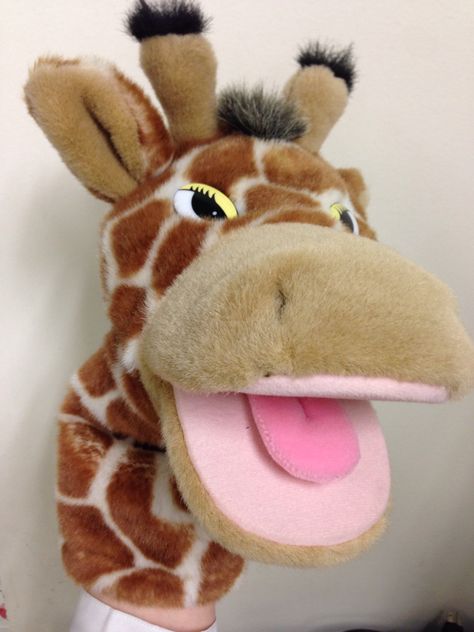 Giraffe hand puppet Giraffe Puppet, Hand Puppet, Early Literacy, Hand Puppets, Puppets, Teddy Bear, Toys, Animals