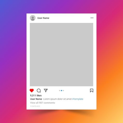 Vector social media instagram post templ... | Premium Vector #Freepik #vector #instagram-square #phone-post #social-media-instagram #instagram Social Media Instagram Feed, Homecoming Inspo, Instagram Props, Instagram Square, About Social Media, Sketchbook Art, Box Template, Insta Posts, Instagram Post Template