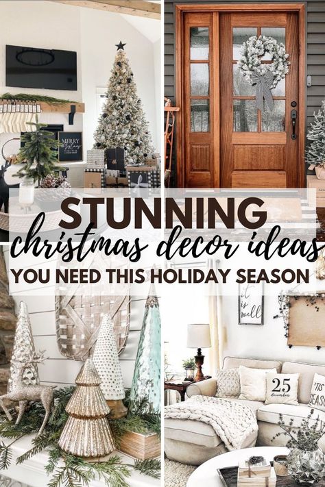 christmas decor ideas Contemporary Farmhouse Christmas Decor, Christmas Modern Farmhouse Decor, Neutral Christmas Decor 2022, 2022 Xmas Trends, Neutral Christmas Decorating Ideas, Simple Elegant Christmas Decor Ideas, Christmas Decorating Ideas 2022, Kirklands Home Decor Christmas, Kirkland Christmas Decor