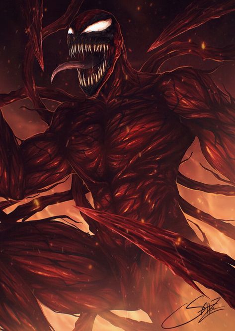 Carnage Symbiote Fanart, Symbiote Carnage, Carnage Venom, Marvel Carnage, Venom Carnage, Carnage Pfp, Carnage Spiderman, Carnage Comic Art, Carnage Art