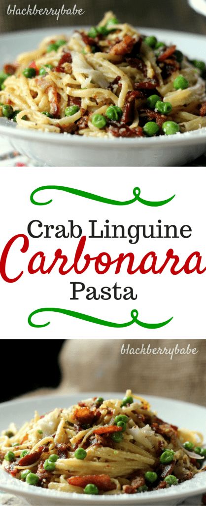 Carbonara Pasta Easy, Linguine Carbonara, Crab Linguine, Crab Pasta, Italian Stallion, Pasta Easy, Crab Dishes, Pasta Meals, Recipe Pasta