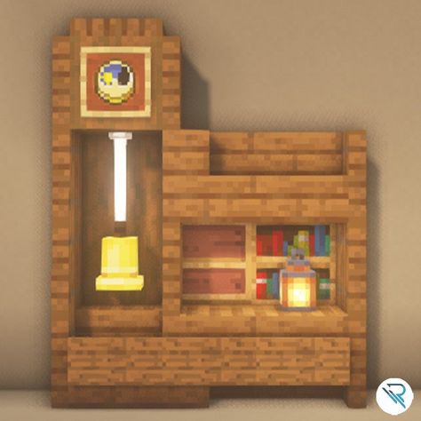 Home Decor In Minecraft, Study Room Minecraft, Shelf Design Minecraft, Work Station Minecraft, Living Room Decor Minecraft, Minecraft Waiting Room, Minecraft Houses Inside Interior Design, Book Shelf Minecraft, Minecraft Compact Room