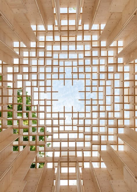 Kjellander + Sjöberg Forest of Venice installation at the Venice Architectural Biennale 2016 Wooden Pavilion, Pavilion Architecture, Modern Architecture Interior, Pavilion Design, Wooden Architecture, Wood Architecture, Wooden Structure, Timber Cladding, Chinese Architecture