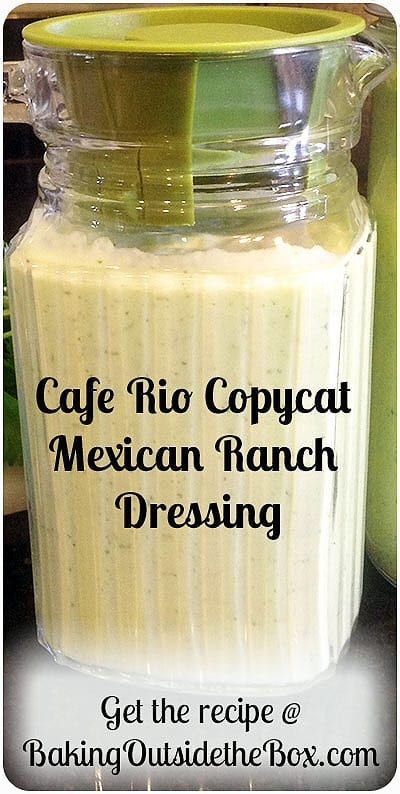 The Cafe Rio Copycat Mexican Ranch Dressing is a toss-it in-and-spin-it in the blender recipe that will perk up your low carb salad. Mexican Ranch Dressing, Mexican Salad Dressings, Mexican Ranch, Cafe Rio, Mexican Salads, Ranch Dressing Recipe, Salad Dressing Recipes Homemade, Low Carb Salad, Homemade Salads