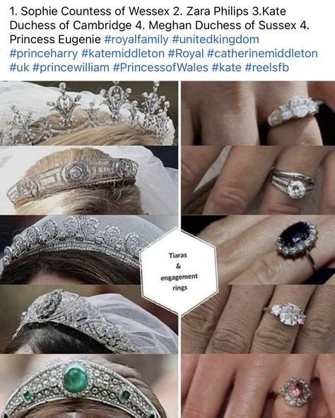 Royal Engagement Rings, 4 Princess, Black Tiara, Royal Rings, Royal Crown Jewels, Vintage Modern Jewelry, Royal Crowns, Braided Prom Hair, Royal Tiaras