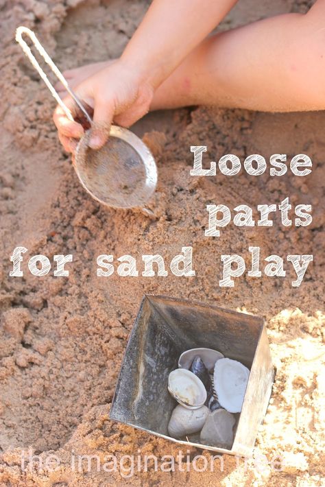 The Imagination Tree: Sand Play Ideas with Loose Parts Sand Play Ideas, Loose Parts Ideas, Natural Playground Ideas, Boosting Confidence, Imagination Tree, Outdoor Play Spaces, Bucket And Spade, Playground Ideas, Sand Play