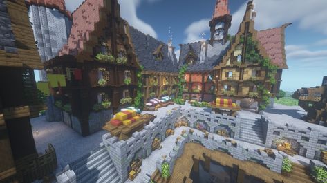 Minecraft Harbor Town, Minecraft Medieval Harbour, Minecraft Harbor Medieval, Harbour Minecraft, Minecraft Pier Ideas, Minecraft Harbor Ideas, Minecraft Pier, Minecraft Port Town, Minecraft Dock Design