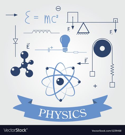 Physics Vector, Physics Background, Mathematics Art, Elements For Design, Science Room, Science Stickers, Vector Elements, Funny Science Jokes, E Mc2